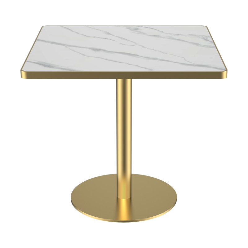Square Modern Dinning Table 31.5 inches Bistro Table Tulip Table with Faux Marble top,Easy Assemble,Sturdy Metal Frame Diameter
