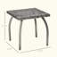 Petite table de bout carrée en rotin, table d'appoint en osier pour l'extérieur