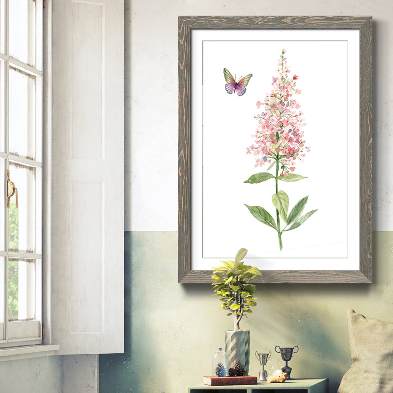 Wildflower Botanical II - Cadre photo, reproduction d'art sur papier, H 37,5 po x l 27,5 po x P 1,5 po, gris