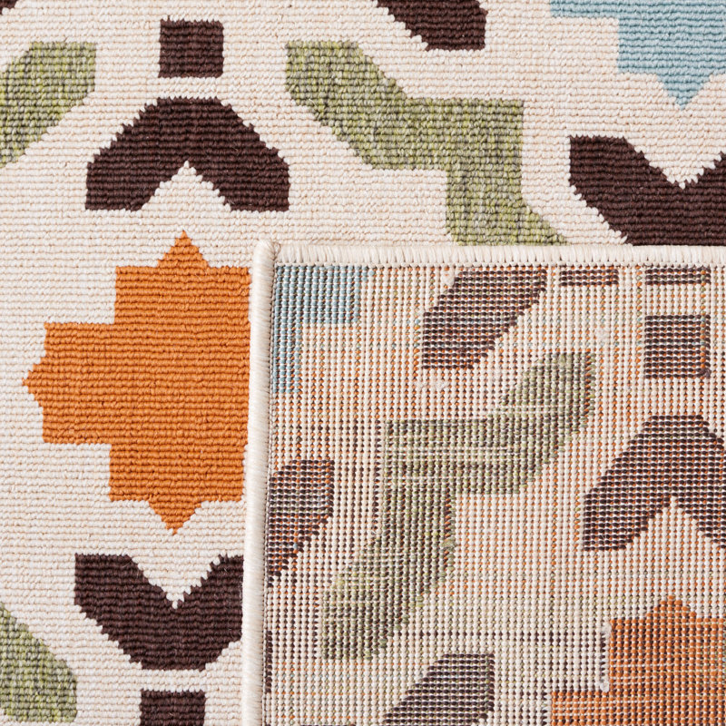 Amedee Performance Oriental Indoor/Outdoor Area Rug, Rectangle 2' x 3'7"