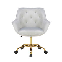 AVAWING Velvet Executive Office Chair, Velvet Office Chair with