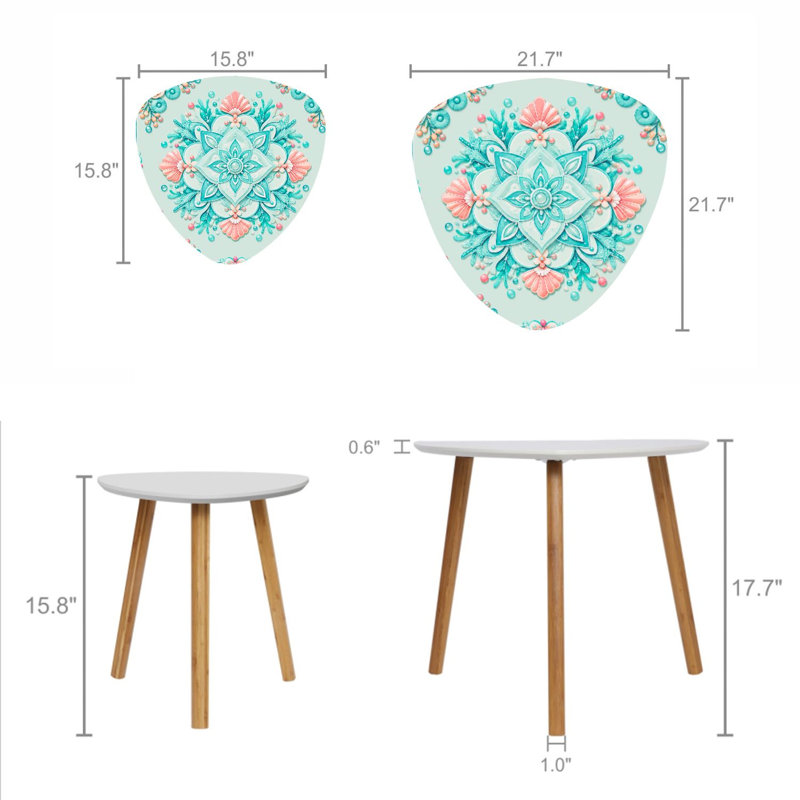 Ensemble de 2 tables basses gigognes Triangle