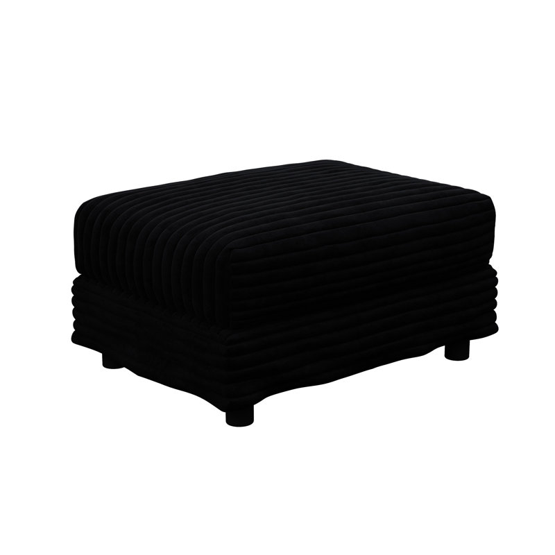 Velours côtelé confortable et noir pour les bureaux et les chambres à coucher, combiner avec différents canapés, appartements polyvalents, assemblage rapide, sièges à assembler