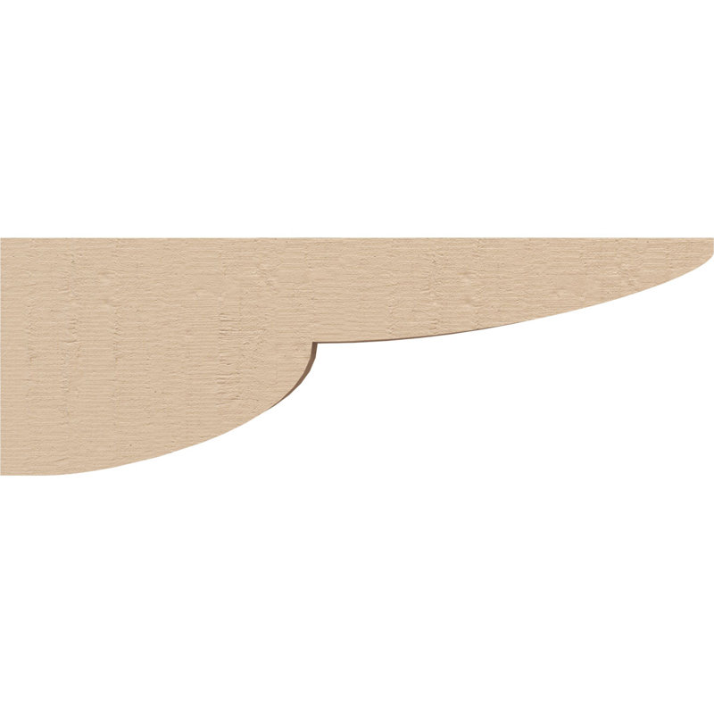 Crestline Rough Cedar Woodgrain TimberThane Corbel, Primed Tan, 4" H x 2" W x 12" D