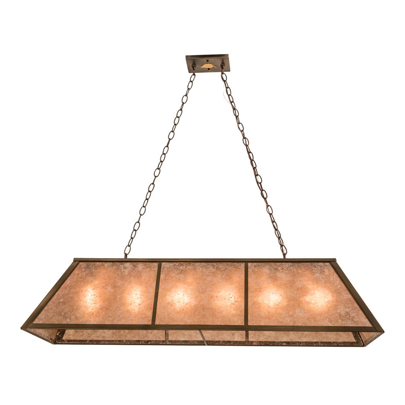 Bronze 48" Glass 9-Light Indoor/Outdoor Pendant