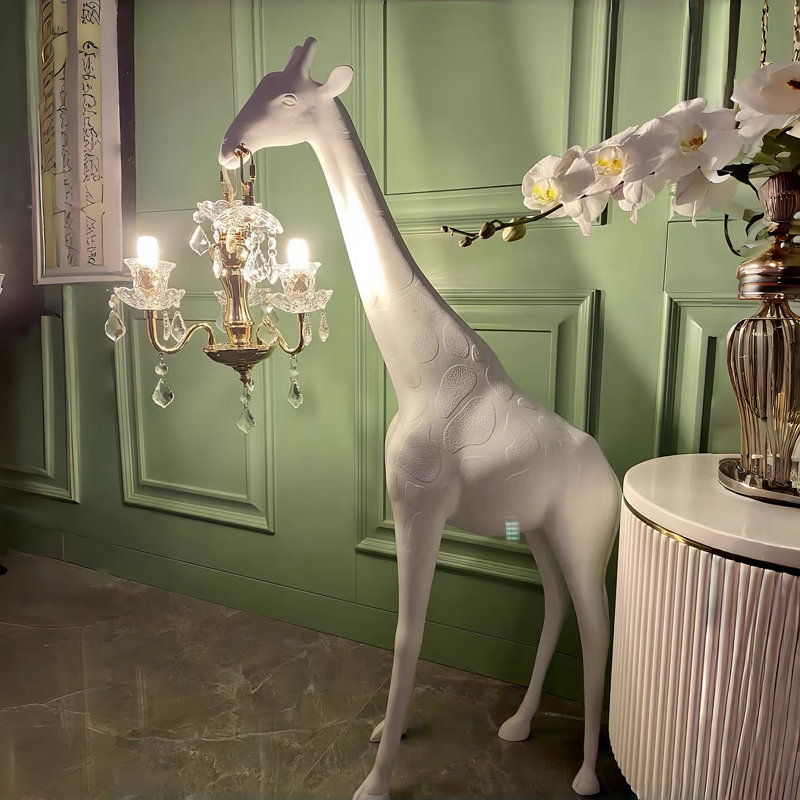 39.37" Keijo Giraffe Figurines & Sculptures Novelty Floor Lamp,Home Decor Statue