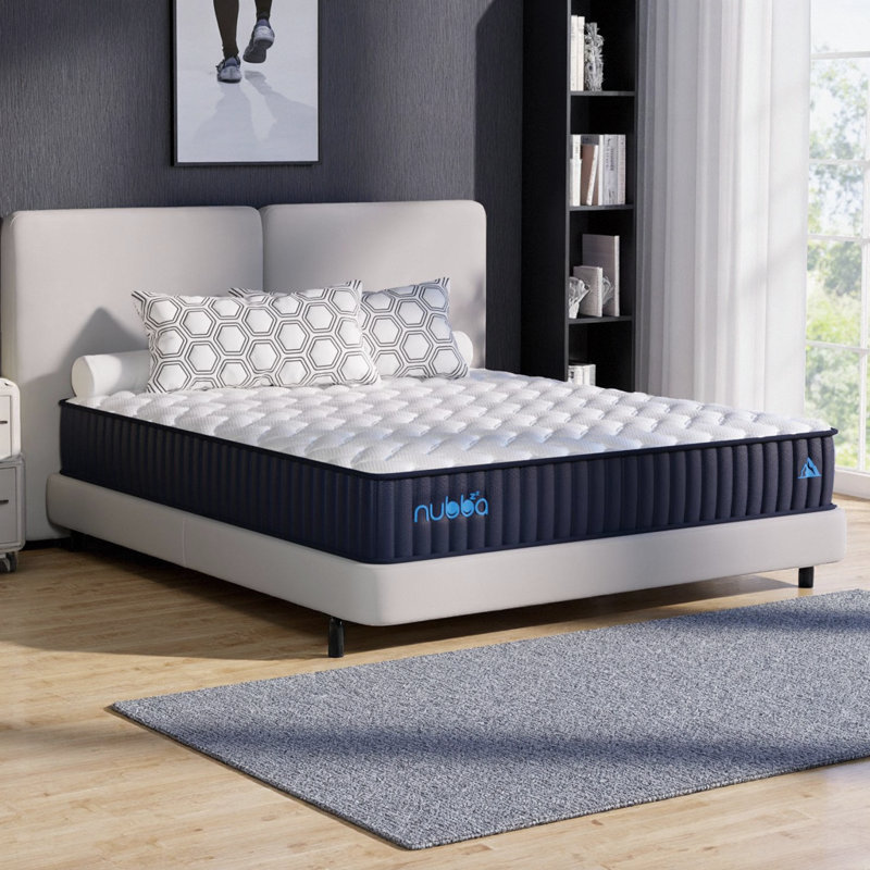 Très grand matelas hybride 12 po - mi-ferme avec mousse à mémoire de forme rafraîchissante et support renforcé, 12"