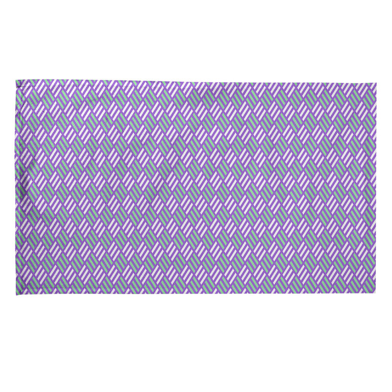 Mcguinness Tea Towel Kitchen Towel, Poly Twill, Green/Purple