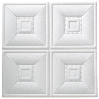 Orren Ellis Shanks 19.7 x 19.7 3D Wall Panelling in White (24-pack) &  Reviews