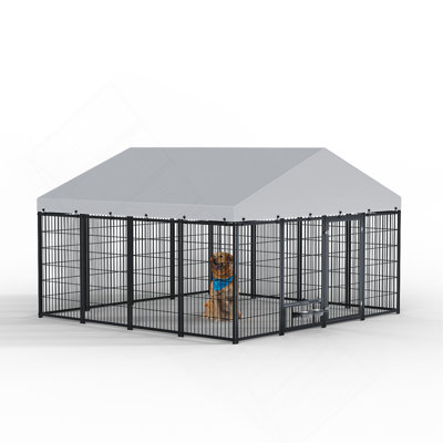 Grand enclos pour chien chenil pour l'extérieur L 9,62 po x l 9,35 po x H 6,18 po.