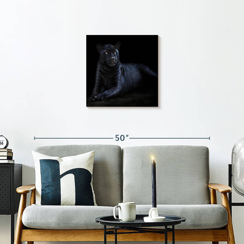 Brampt Black Jaguar, 20" H x 20" W