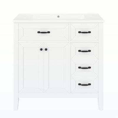 Ensemble de meuble-lavabo avec lavabo et tiroirs