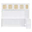 Lit escamotable double avec bureau et armoires en rotin, lit mural peu encombrant pour le bureau personnel, blanc chaud-1122837890