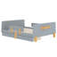 Lits doubles modernes gris avec rangement en bois multifonctionnel