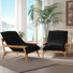 Chaise d'appoint rembourrée en frêne de 35,24 po Kyna