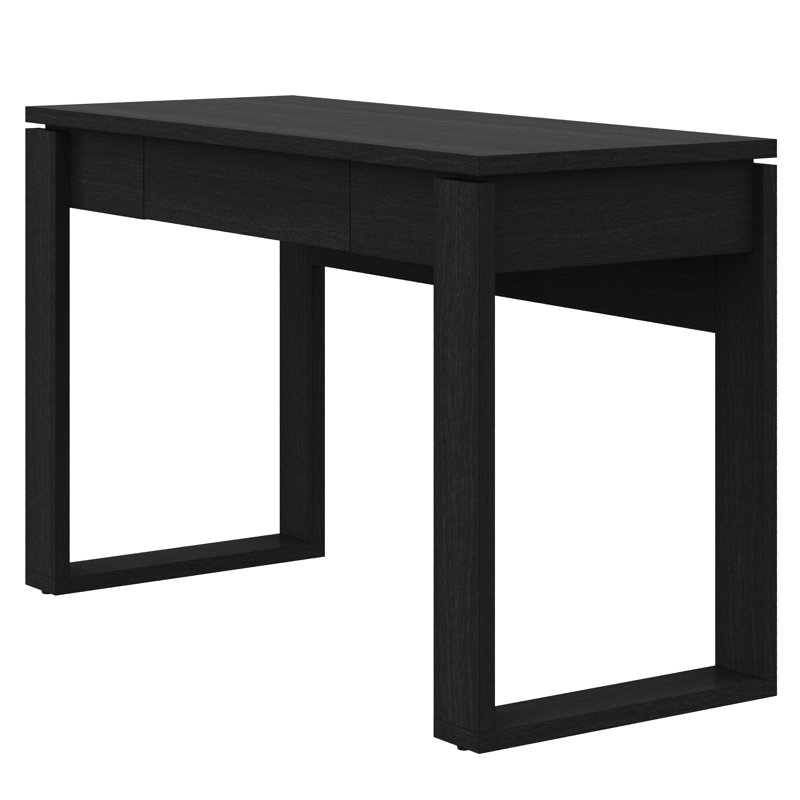 Bureau compact Solen, chêne noir, Noir