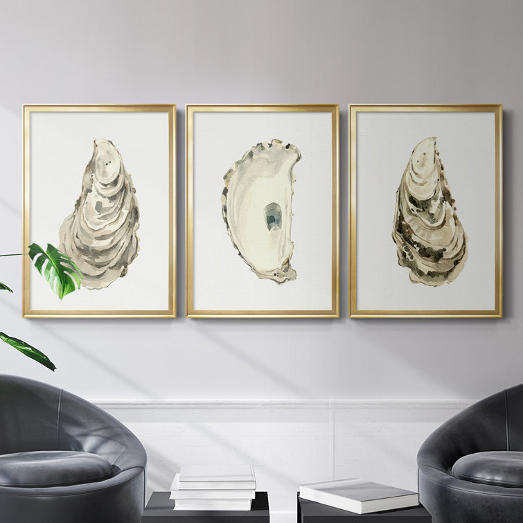 Neutral Oyster Study I Premium Framed Canvas - Ready To Hang