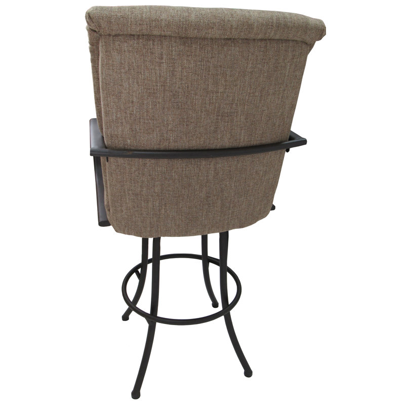 Tabouret pivotant et très grand Grifton, Beige bassin, Brun, Tabouret de bar (siège d'une hauteur de 30 po)
