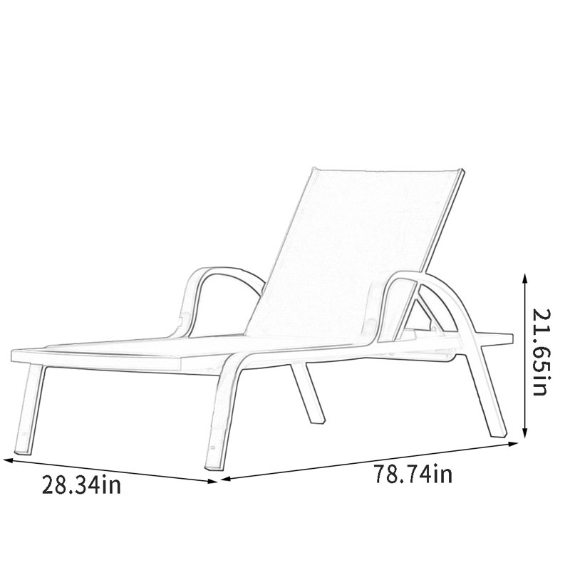 Chaise longue d'extérieur pliante en aluminium