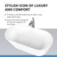 Baignoire autoportante en acrylique blanc L 67 po x H 23 po DreamLine Havana