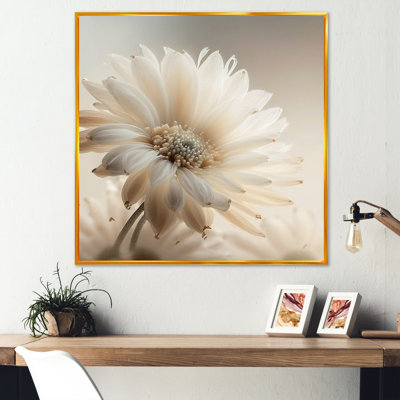 White Gerbera Flowers III - Gerbera Canvas Art