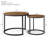 Set of 2 Coffee Table Nesting Side Round End Table Top Sturdy Metal Frame Desk