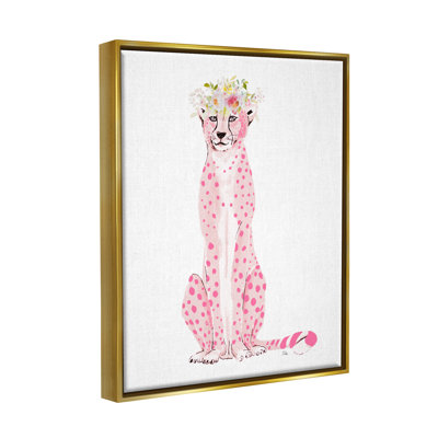 " Pink Leopard Floral Garland " by Patricia Pinto