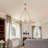 59" Dimmable Round Glass Shade Chandelier-111203650