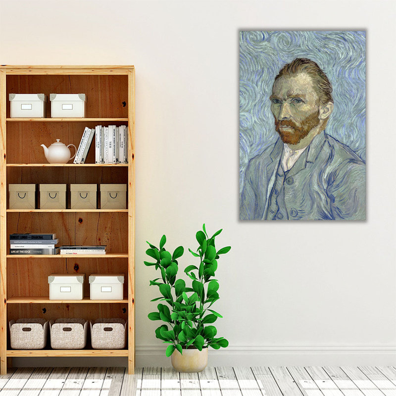 Autoportrait de Vincent Van Gogh, 1889 - reproduction d'art sur toile, H 48 po x l 32 po