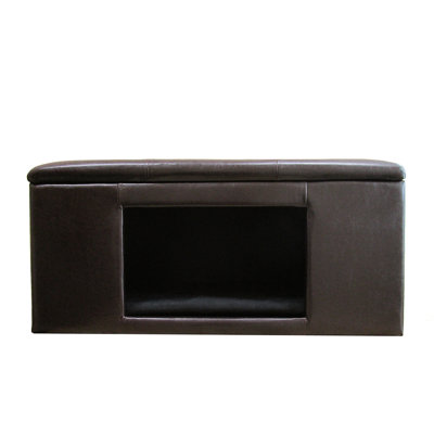 Antoinette Orthopedic Memory Foam Faux Leather Pet Bed