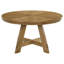 Table de salle à manger sophistiquée ronde avec motif en placage d'étoile