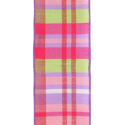 4'' Plaid Fabric Shatterproof Ribbon
