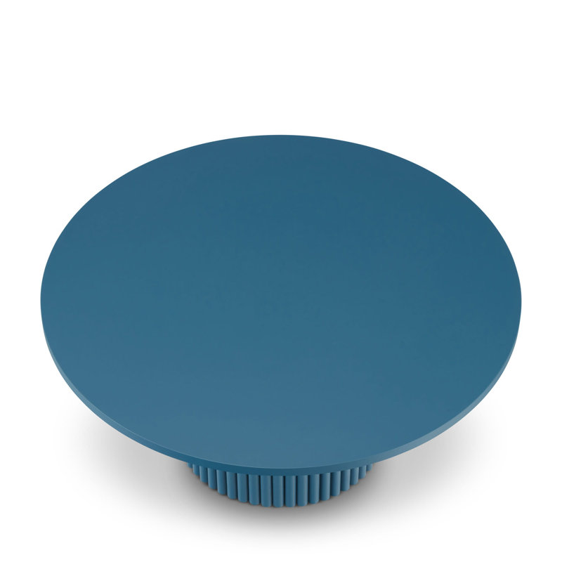 Drum Coffee Table, Blue, 35cm H x 59cm L x 59cm W