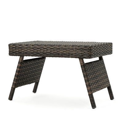 Faux Snack Table, Aluminium Construction, 24.15In Depth X 15.95In Width 15.73In Height, Rock Climbing Table Accent In , Crafted,
