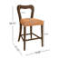 Ensemble de 2 tabourets de comptoir sans accoudoirs (noyer + caramel)-1234181477-1234181478