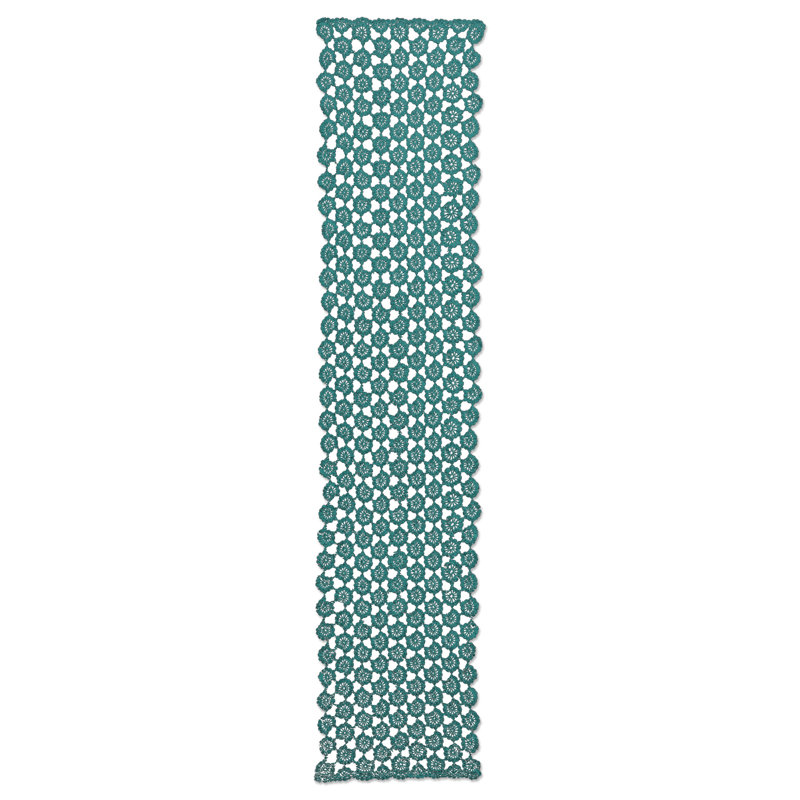 Chemin de table rectangulaire, Bleu sarcelle