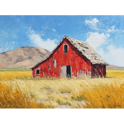 «Rustic Red Barn I», art mural sur toile tendue