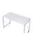 White & Chrome Finish Writing Desk-1384815015