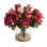 Peonies In Round Glass Vase