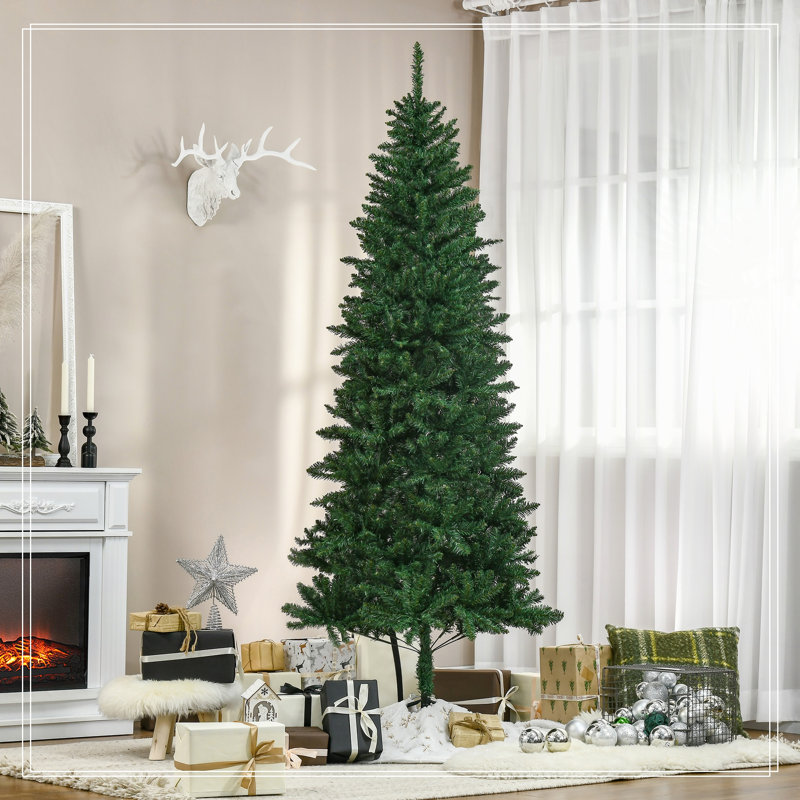7' Tall Unlit Slim Fir Artificial Christmas Tree