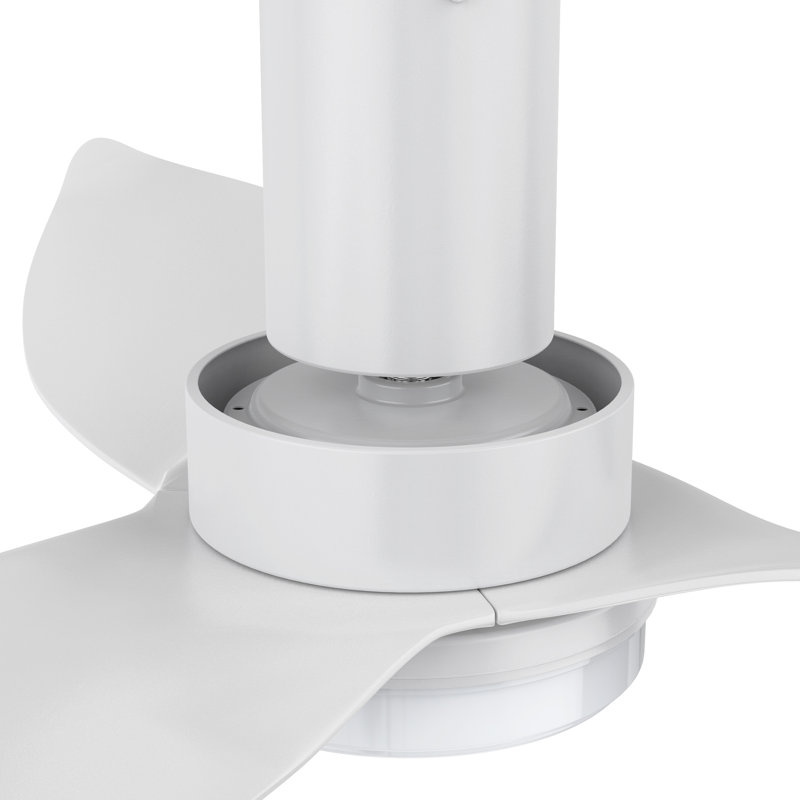 Ventilateur de plafond intelligent 45 po avec lumière et télécommande, Blanc