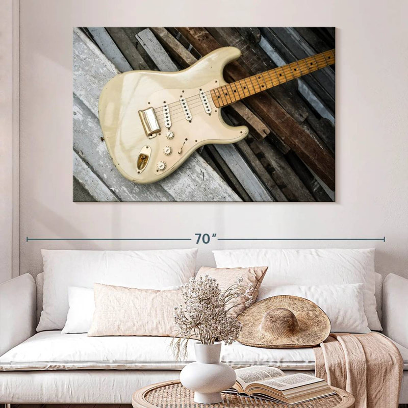 Abarca Guitar On Planks, 34" H x 51" W