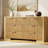 7 Dresser Chest, 7-Drawer Wood Double Dresser 54" TV Stand for Bedroom Hallway Entryway