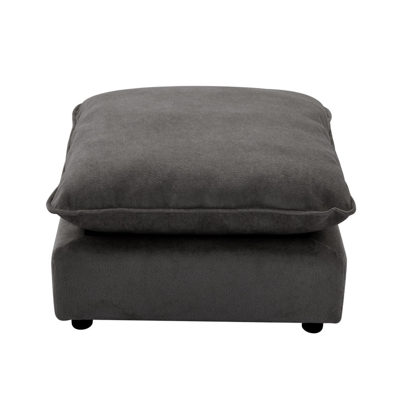 31.5“ Heffernan Ottoman Modular Sectional Sofa, Dark Gray Chenille