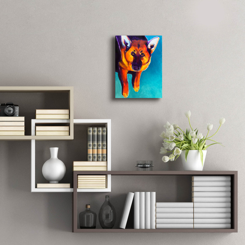 «German Shepherd - Kim» par Dawg Painter, H 16 po x l 12 po x P 0,13 po