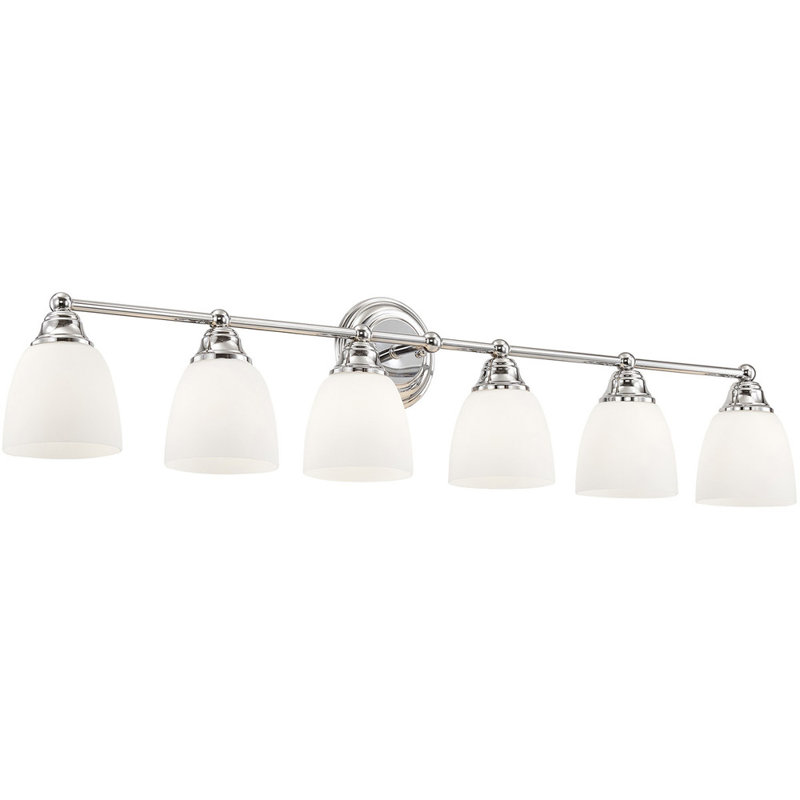 Éclairage pour meuble-lavabo 6 lumières, Chrome poli