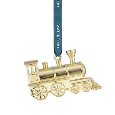 Golden Steam Train Ornament