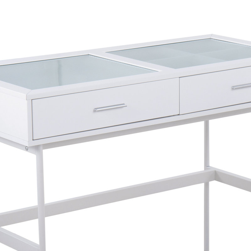 Console contemporaine avec plateau en verre