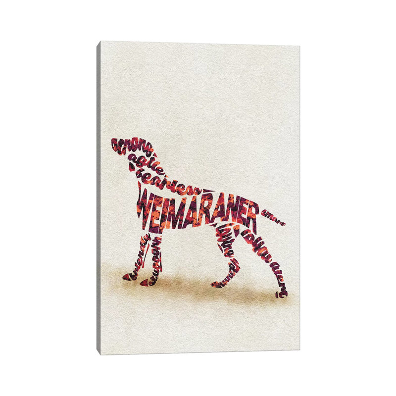 Weimaraner by Ayse Deniz Akerman - Wrapped Canvas Print, 20.32 cm H x 30.48 cm W