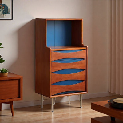 Retro solid wood sideboard
